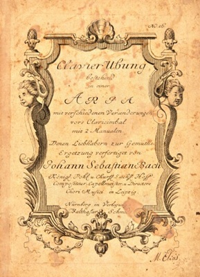 Capa da 1ª edição das Variações Goldberg (1742) Clique para ampliar.