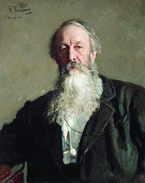 Vladimir Vassiliévitch Stasov. Pintura de Ilia Répine. Clique para ampliar.