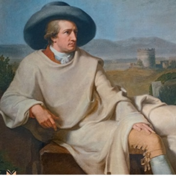 Goethe. Pintura a óleo de Johann Heinrich Wilhelm Tischbein. Clique para ampliar.