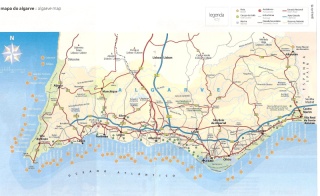 Mapa do Algarve. Clique para ampliar.