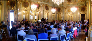 Em torno de Henrique Oswald. Palácio Foz, Lisboa. A mezzo-soprano, Rita Morão Tavares e JEM.