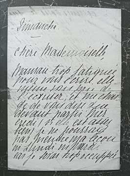 Página inicial da carta de Chouchou à Ada Killick, 28 de Abril de 1918. Clique para ampliar.