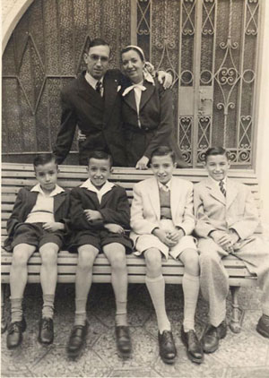 Todos reunidos em 1949. Foto de José da Silva Martins
