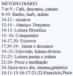 O Método Diário de meu pai, escrito aos 101 anos.